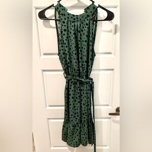 SHEIN Olive and Black Spotted Top